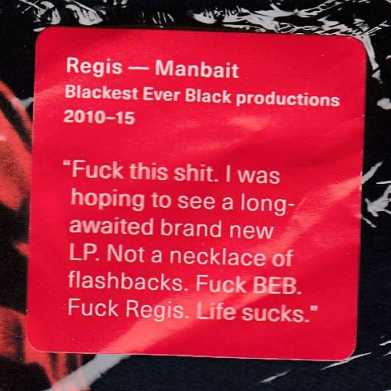 PAYNOMINDTOUS.IT Regis - Manbait [Blackest Ever Black, CD/LP, 2015]